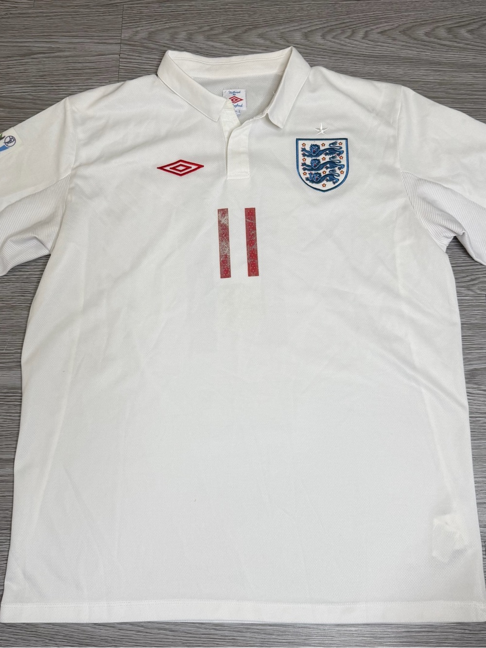 England National Team 2010 FIFA World Cup Gerrard - Home Kit - Umbro Men’s Sz L